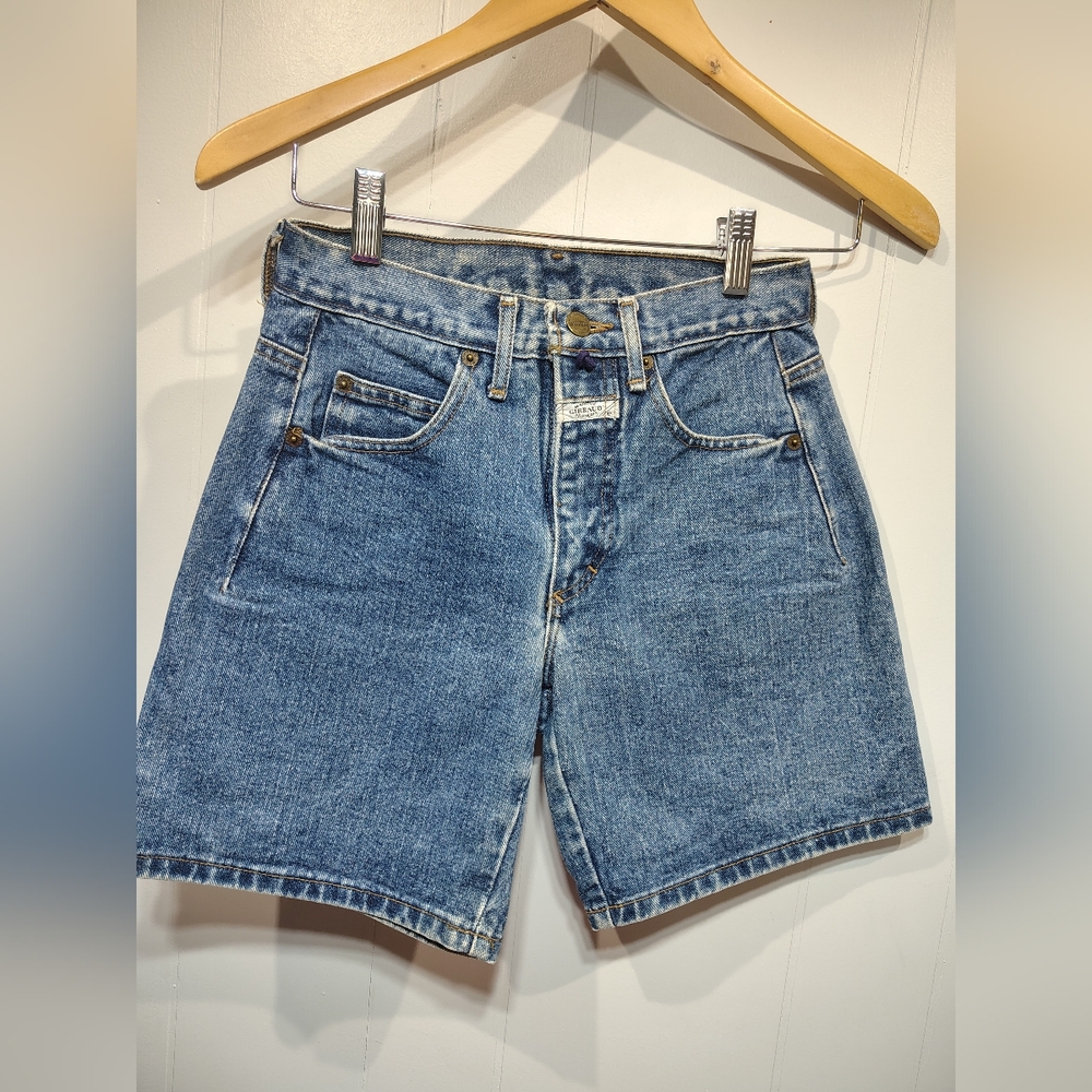 Vintage Marithe Francois Girbaud Denim Shorts 3/4 Made in USA High Waist Cotton
